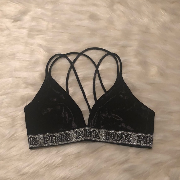 PINK Victoria's Secret Other - VS PINK Velvet Lurex Triangle Bralette